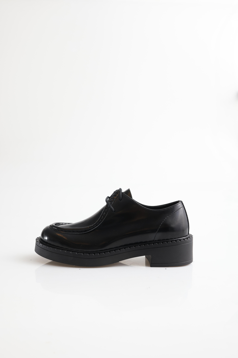 Siyah Bağcıklı Loafer 20467