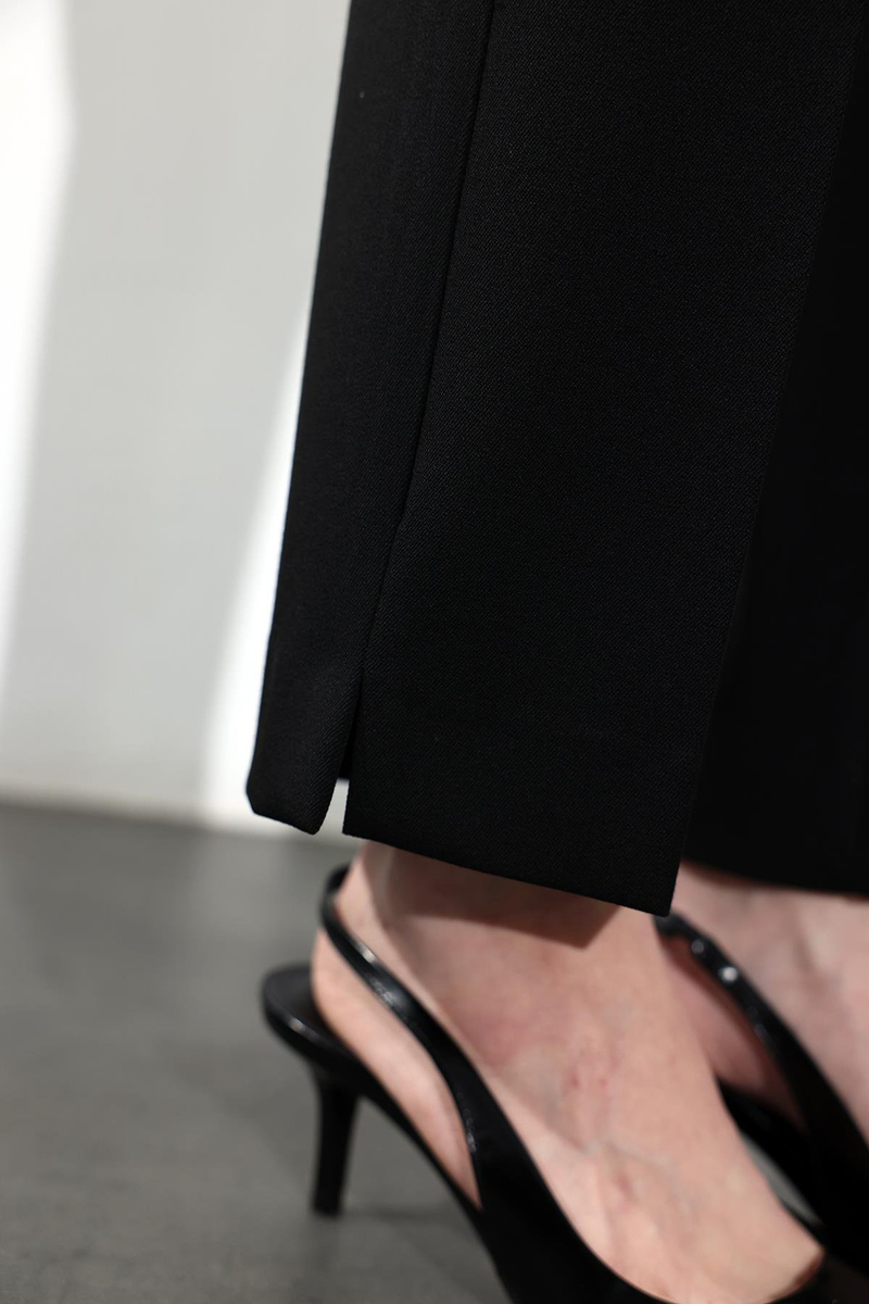 Siyah Beli Lastikli Cigarette Pantolon 00191