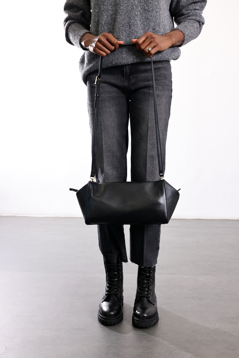 Siyah Cannes Clutch Çanta 8001
