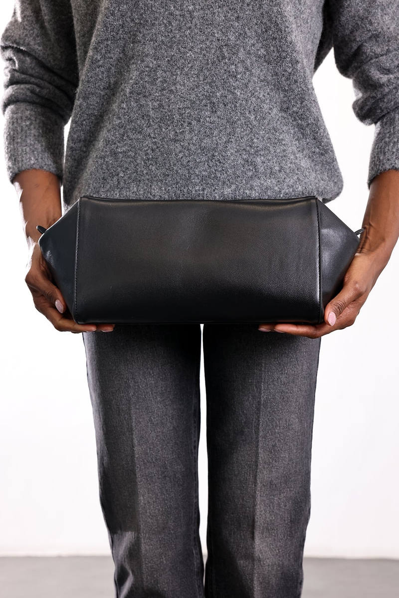Siyah Cannes Clutch Çanta 8001