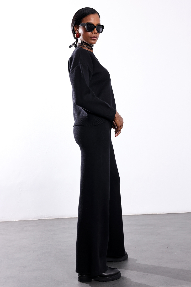 Siyah Core-Spun Triko Takım 5590