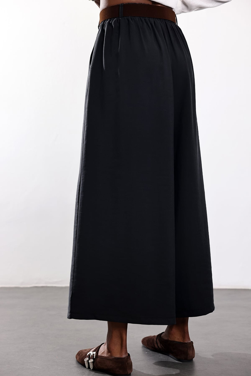 Siyah Kemerli Tensel Pantolon Etek 51354