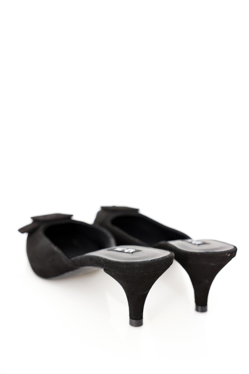 Siyah Tokalı Topuklu Terlik 25160