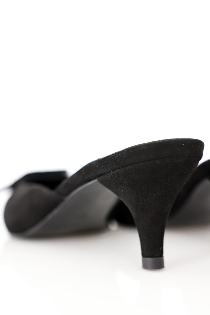 Siyah Tokalı Topuklu Terlik 25160