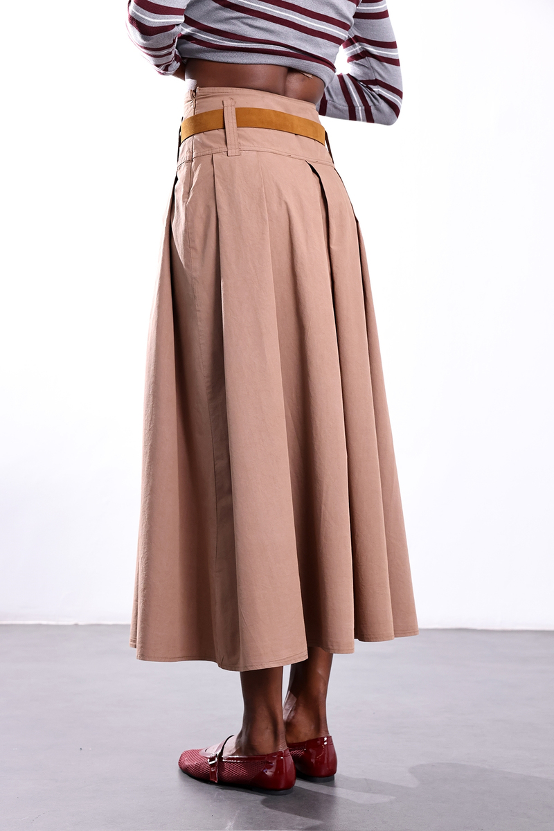 Taba Kemerli Kloş Etek 0043