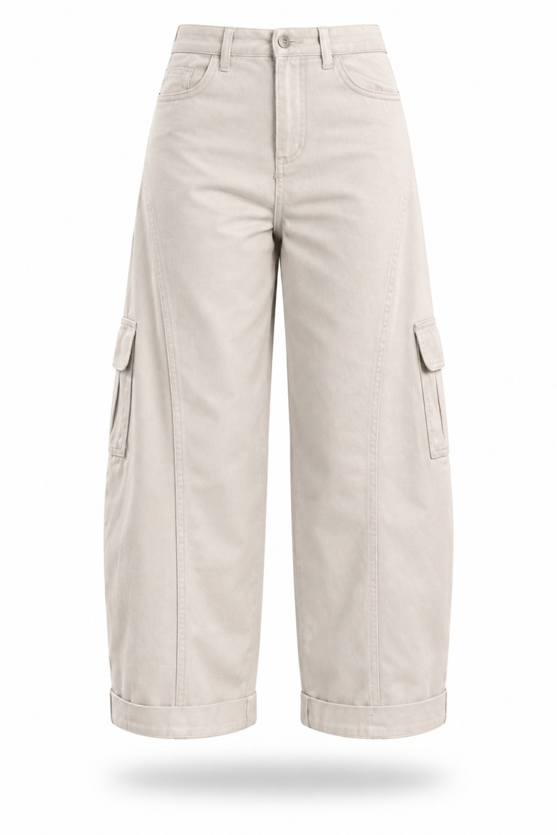 Taş Kargo Cepli Barrel Pantolon 031724