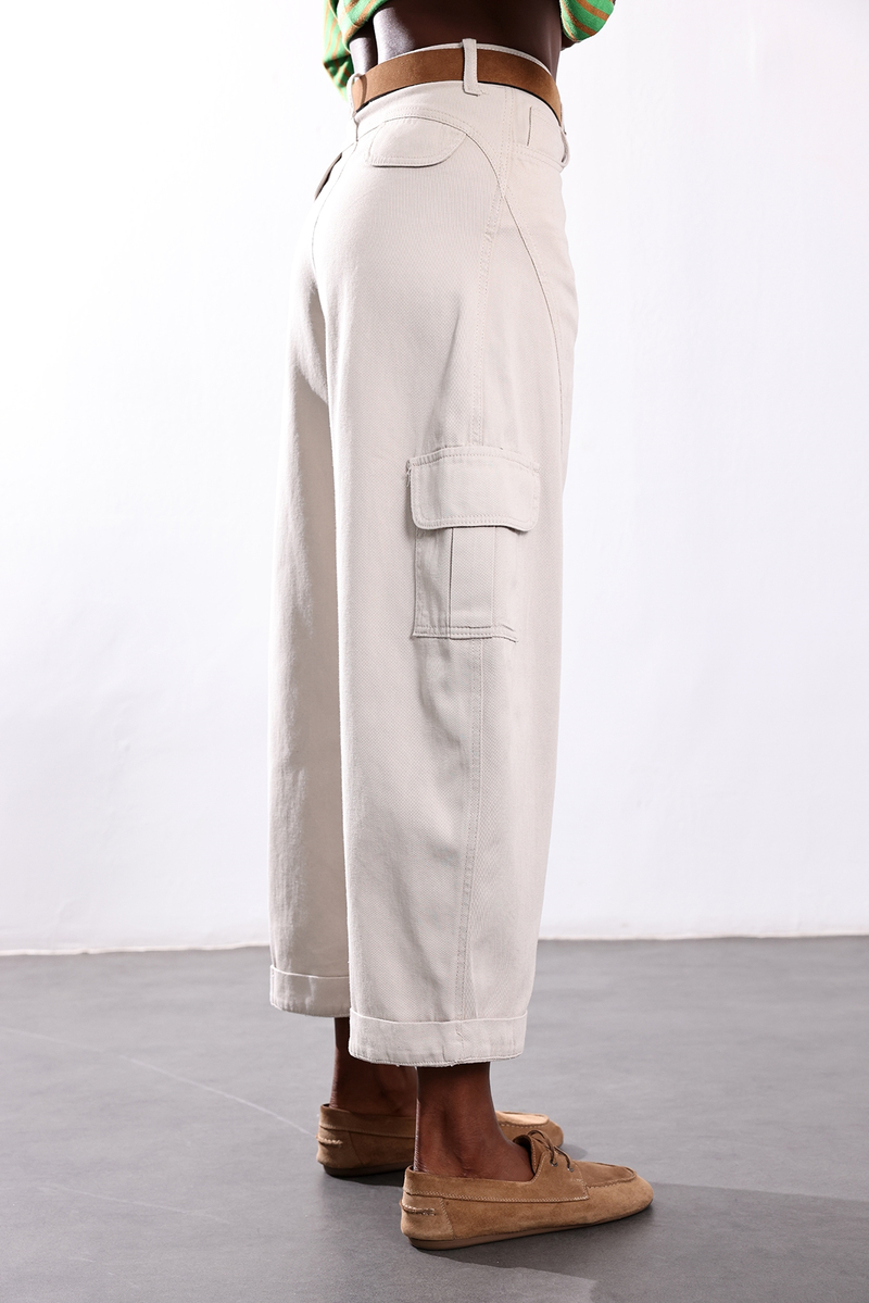 Taş Kargo Cepli Barrel Pantolon 031724