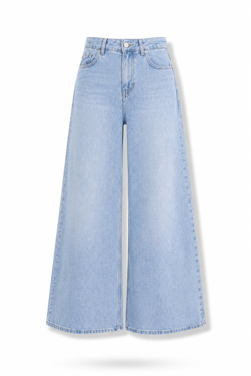 Açık Mavi Wide Leg Jean 8302