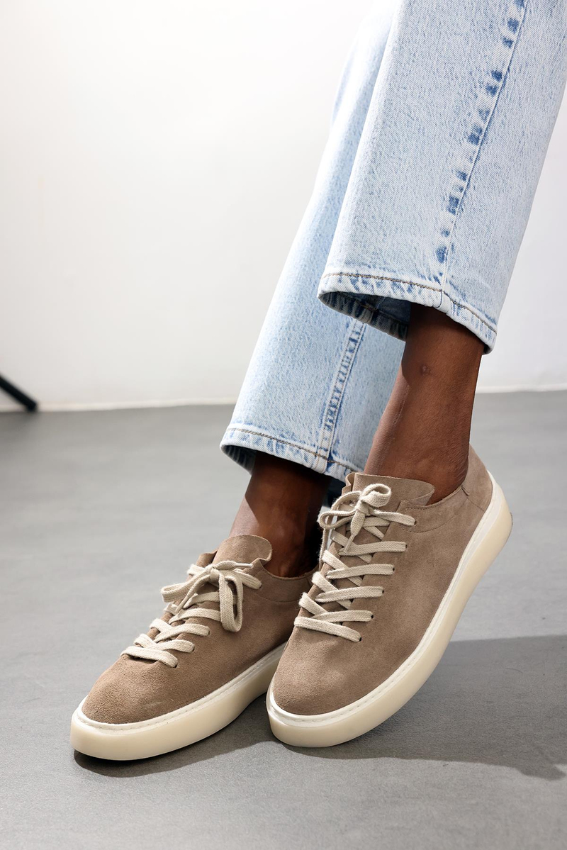 Açık Vizon Deri Sneaker 25210