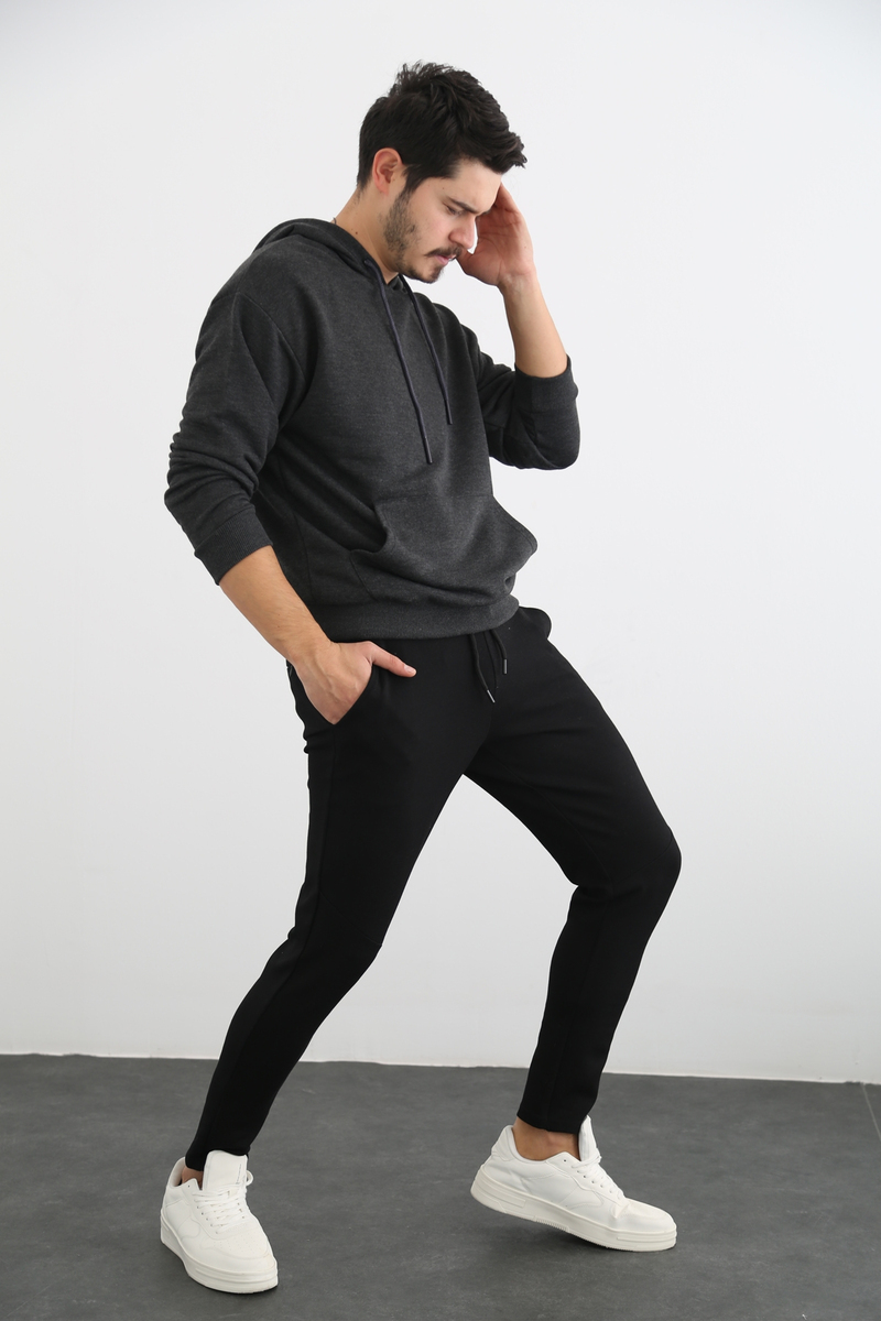 Antrasit Erkek Basic Sweatshirt 21569