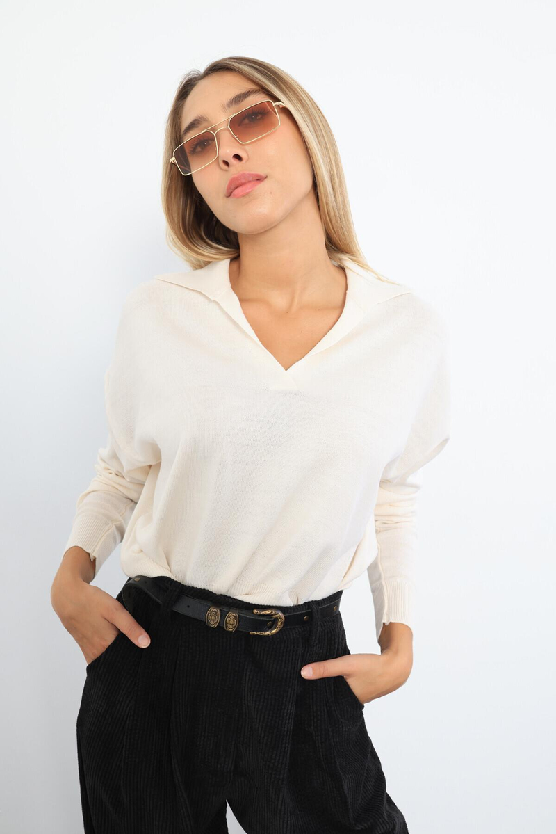 Bej Polo Yaka Basic Triko 210239