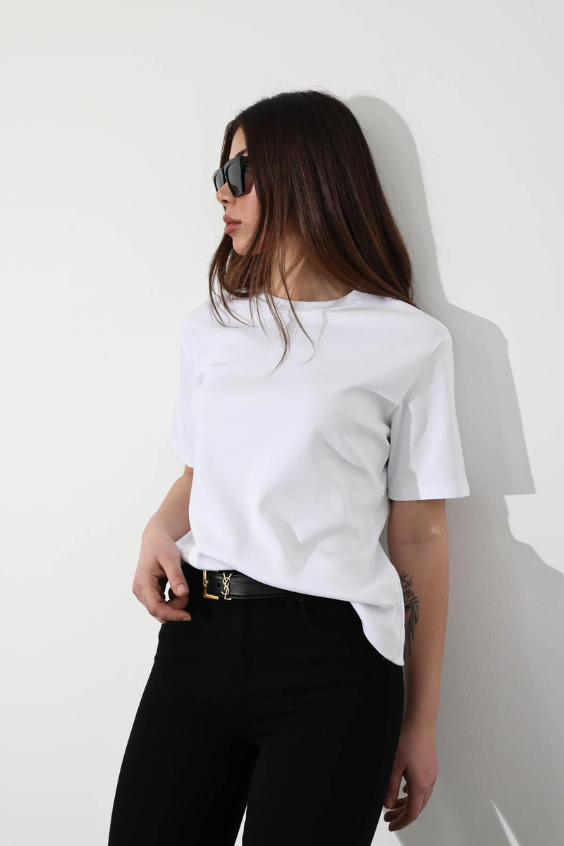 Beyaz Basic Tişört 