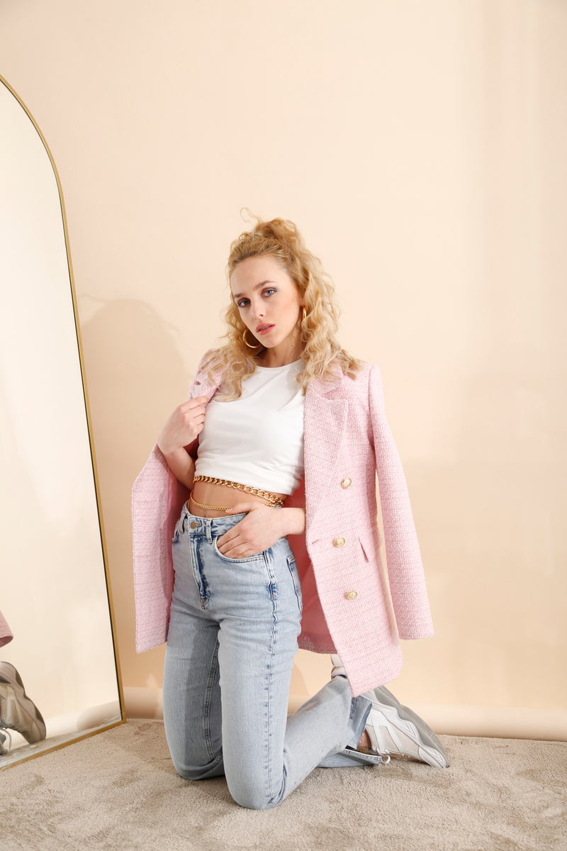 Buz Mavi Yüksek Bel Slim Flare Jean 
