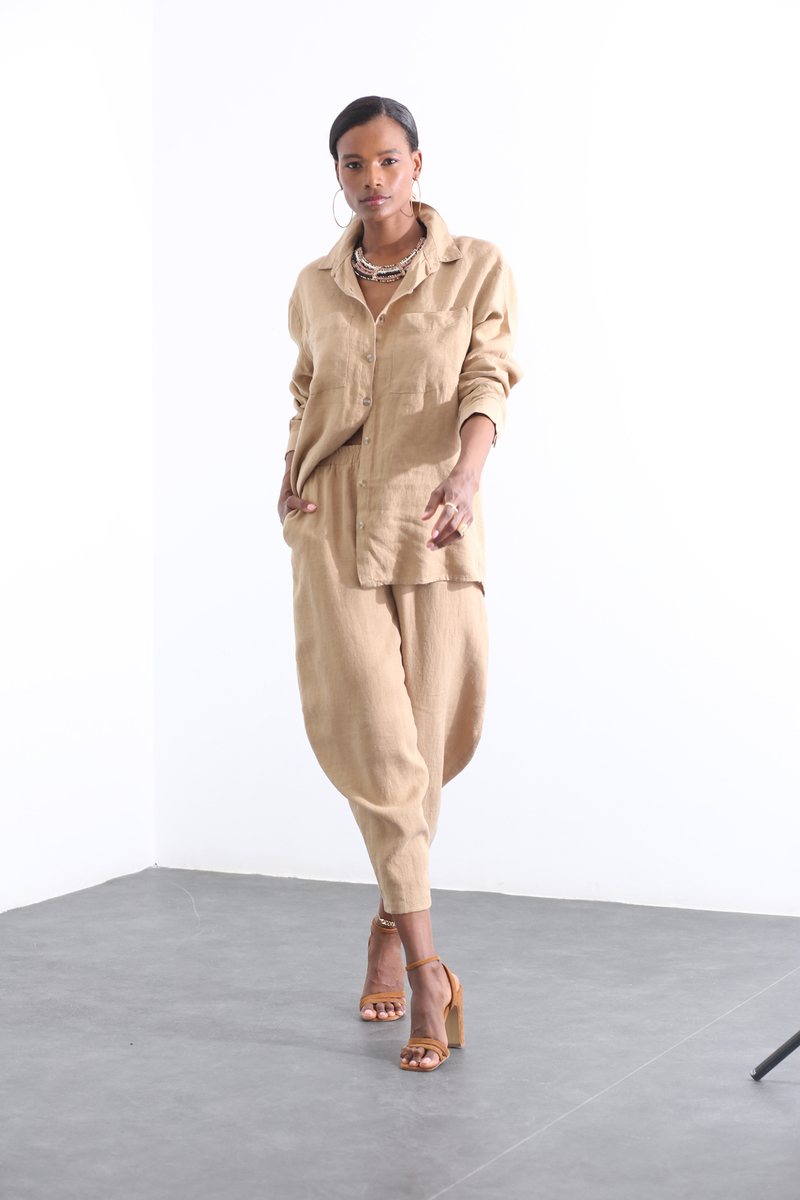 Camel Keten Şalvar Pantolon 1500