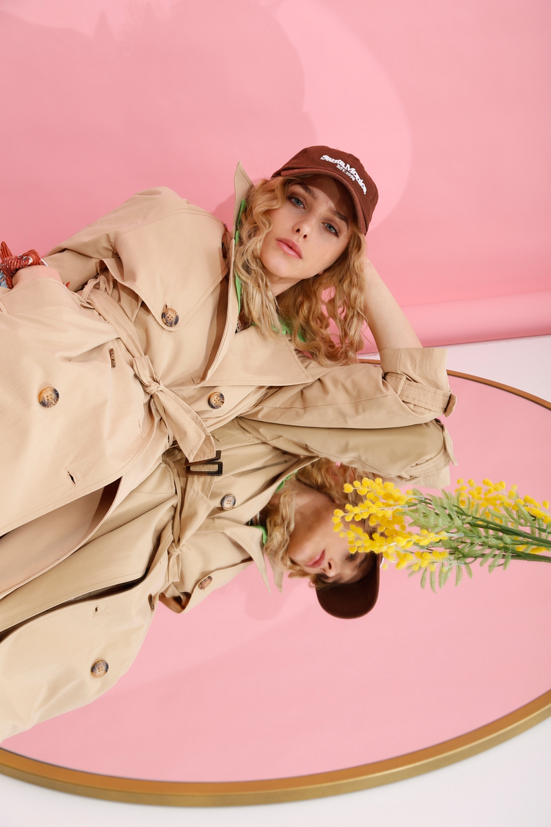 Camel Rüzgarlıklı Trenchcoat D87062