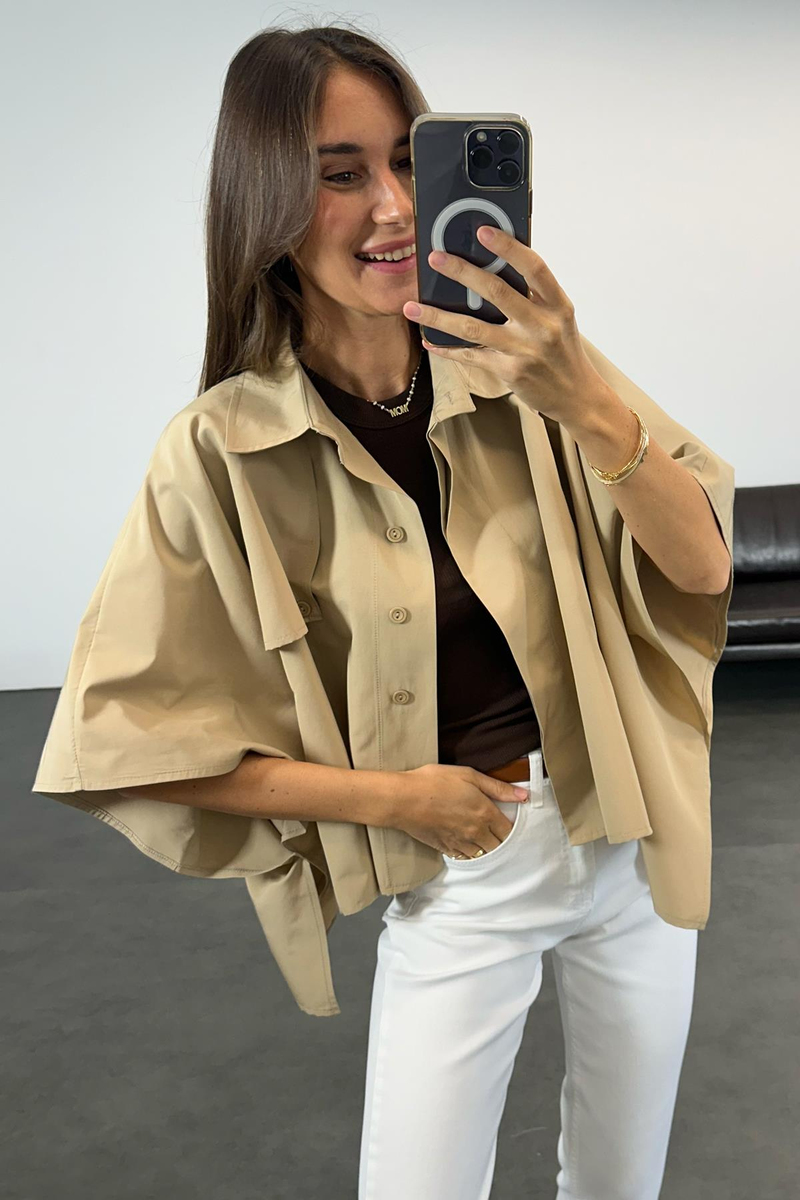 Camel Trenç Ceket 8075