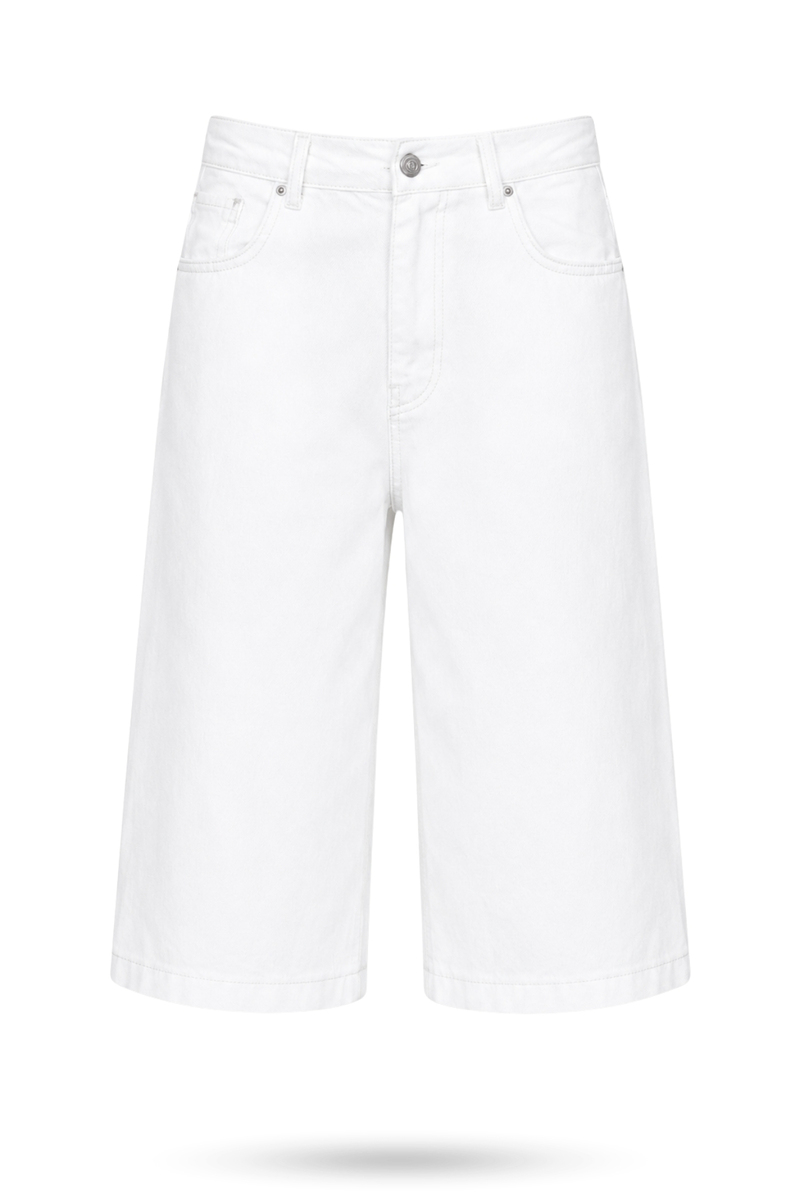 Ekru Denim Bermuda Şort 1500