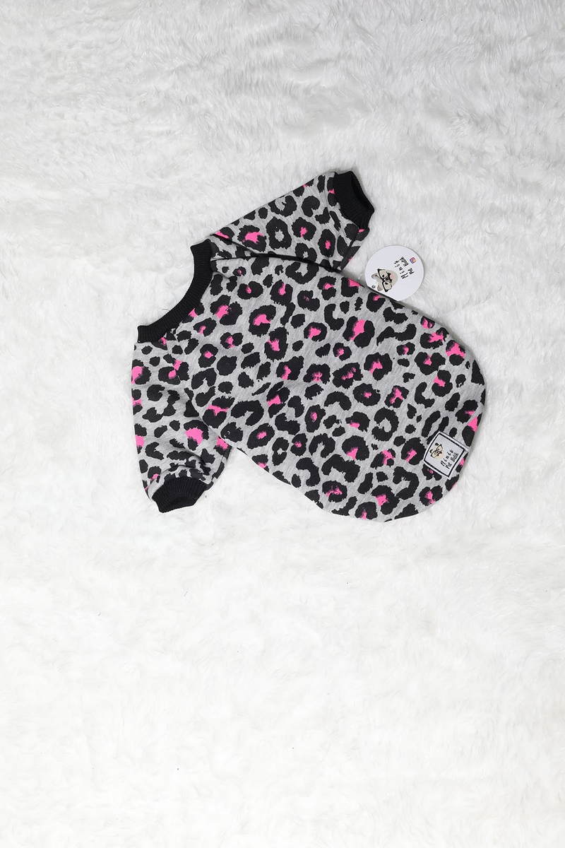 Gri Leopar Sweatshirt-P5 