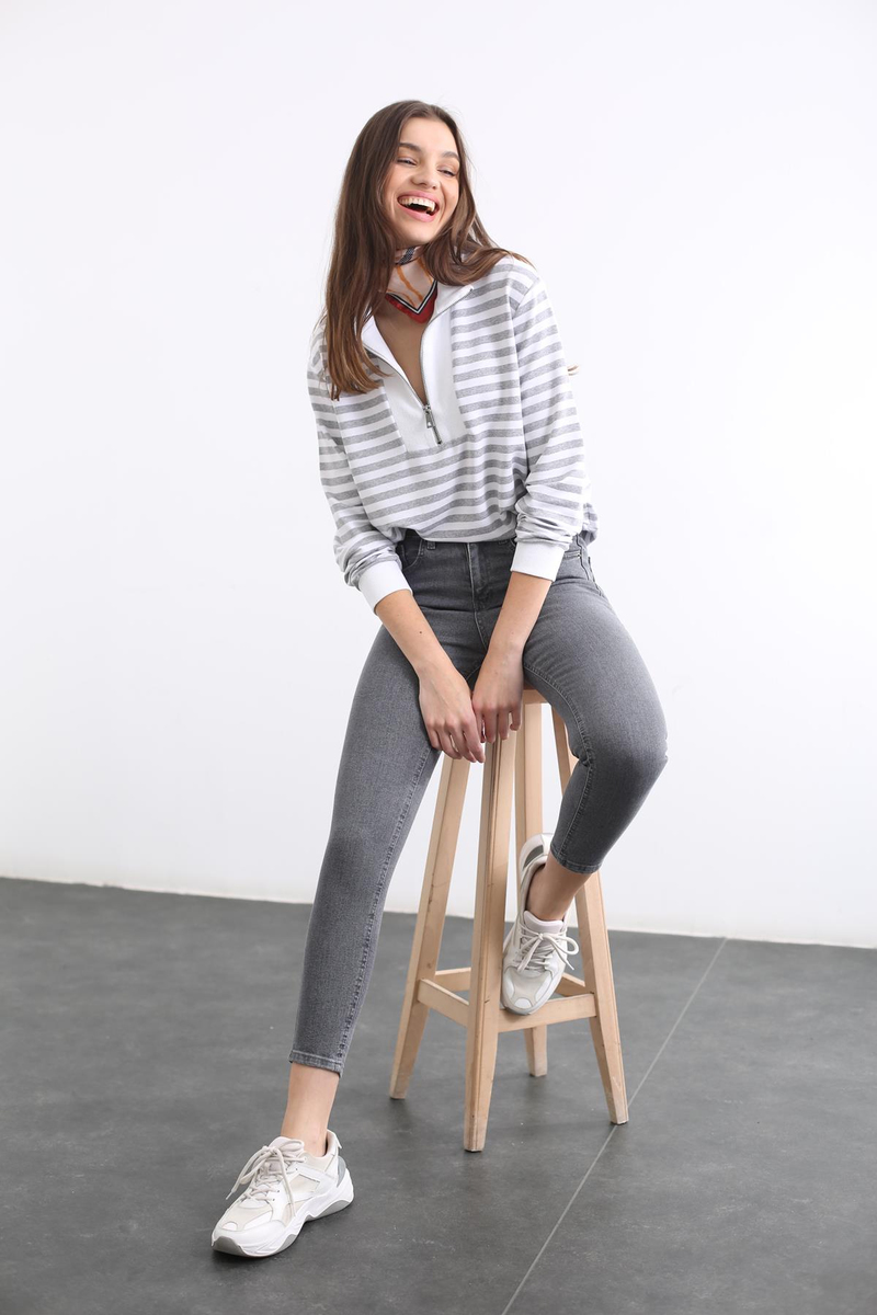 Gri Toparlayan Skinny Jean 042