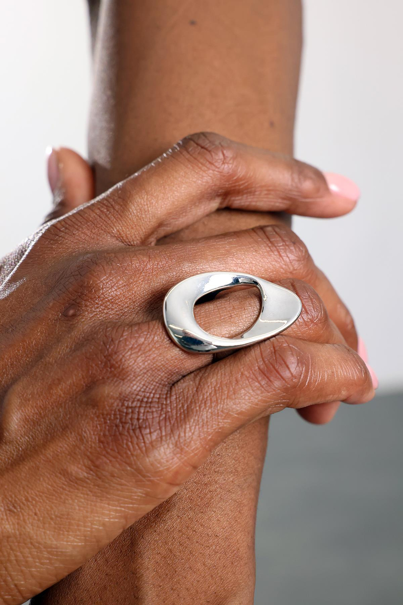 Gümüş Oval Yüzük 