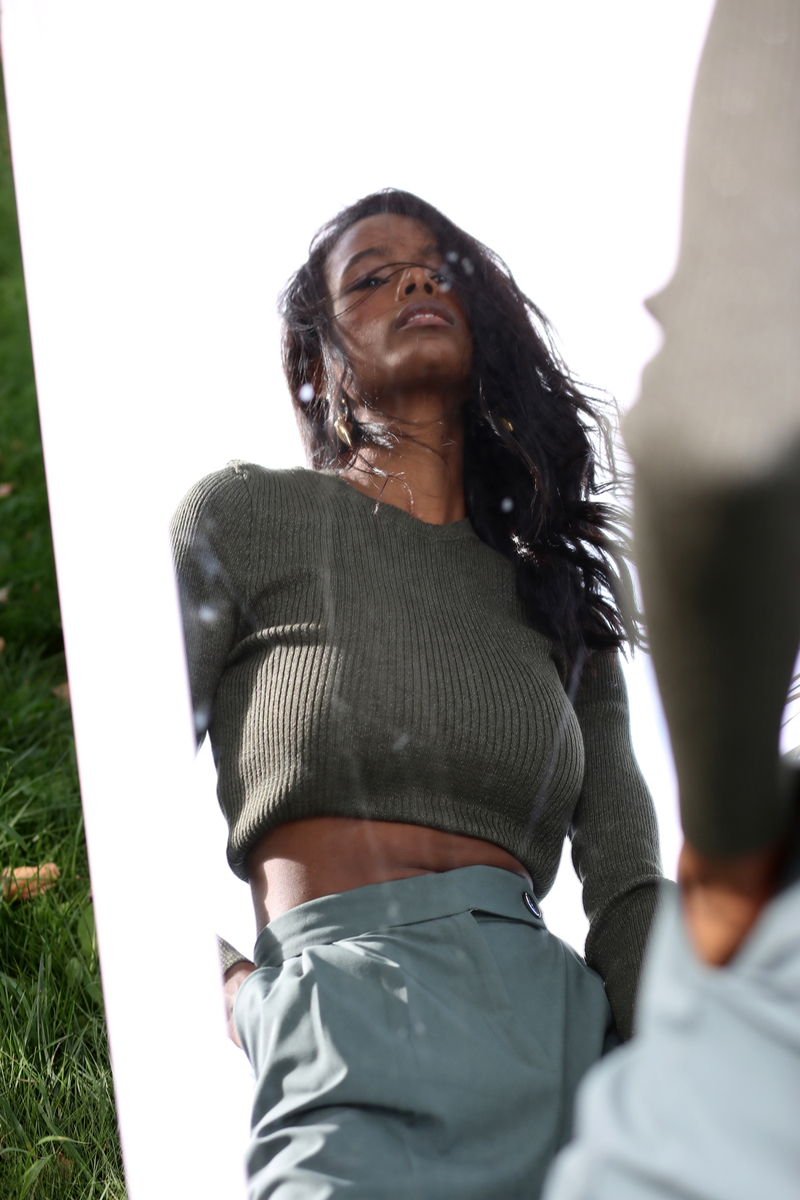 Haki Basic Simli Triko 