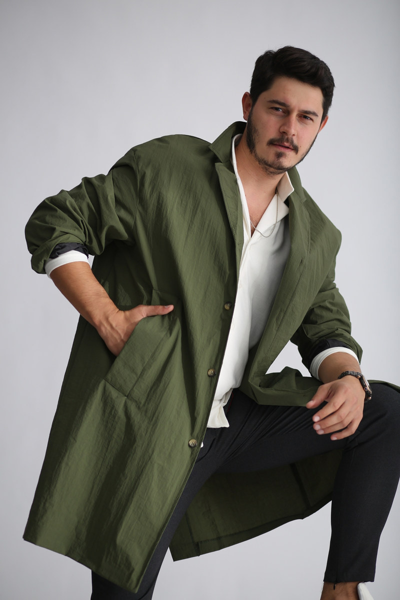 Haki Oversize Rüzgarlık 4494