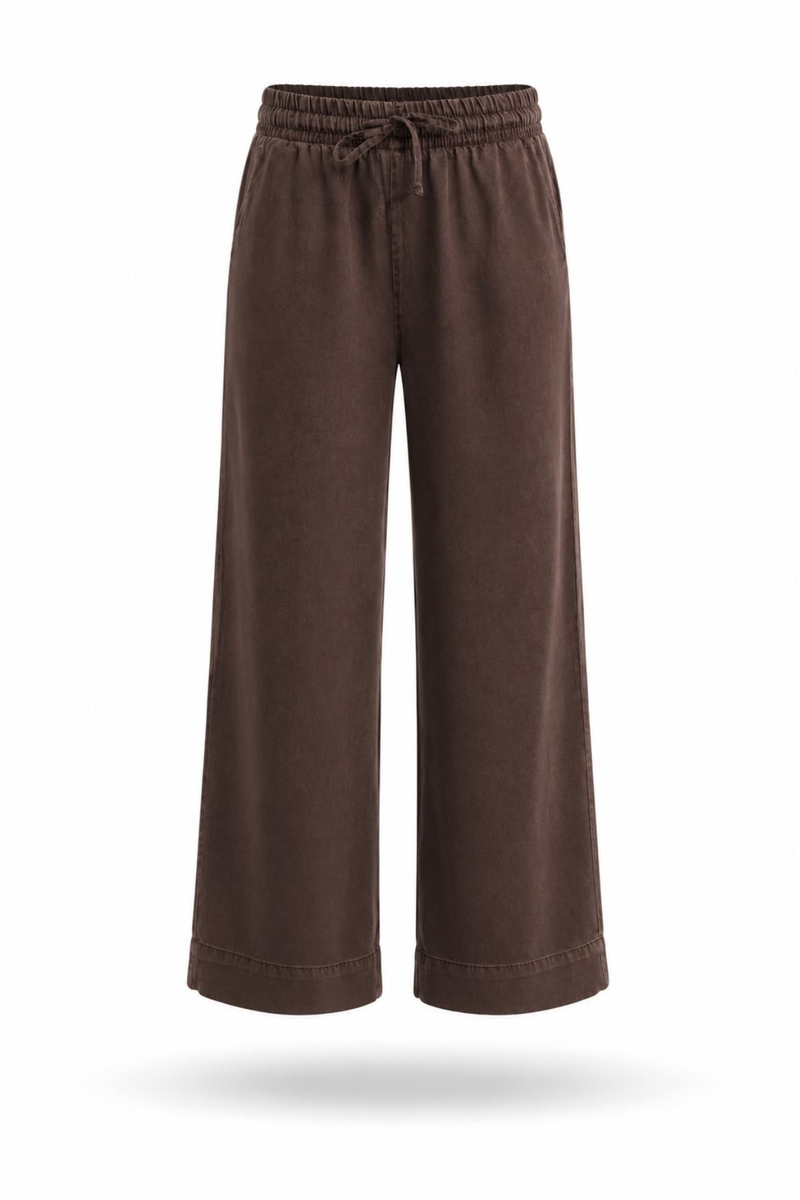Kahverengi Beli Lastikli Pantolon 00381