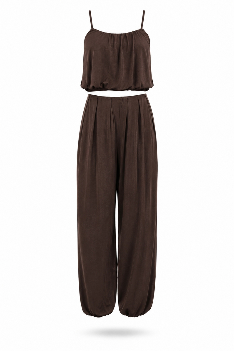 Kahverengi Bluz Pantolon Takım 261140