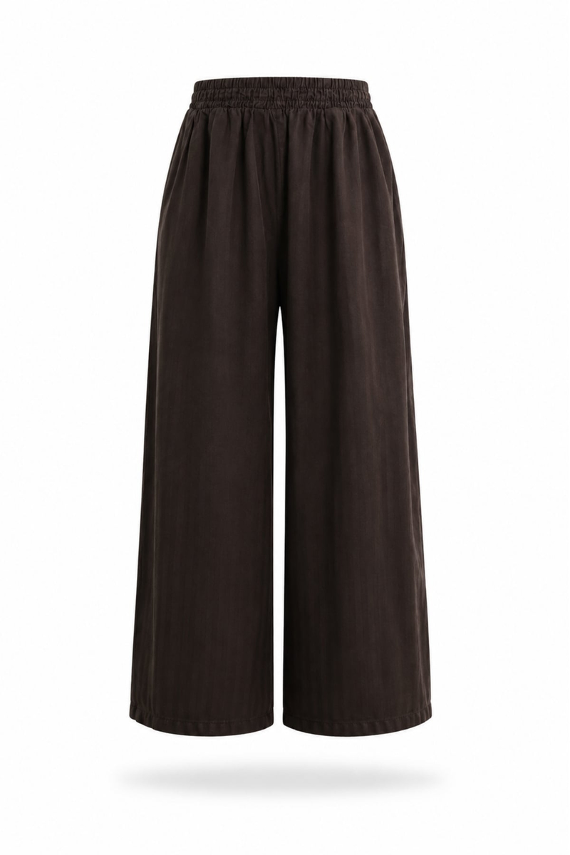 Kahverengi Çizgili Barrel Pantolon 031748
