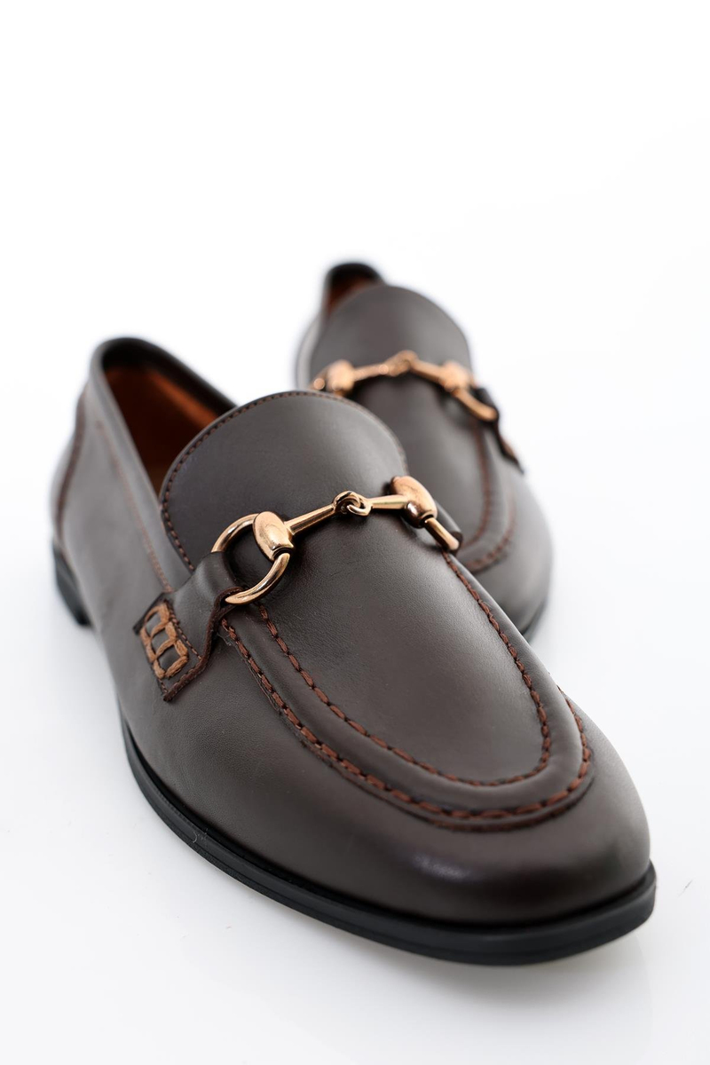Kahverengi Deri Loafer 34306