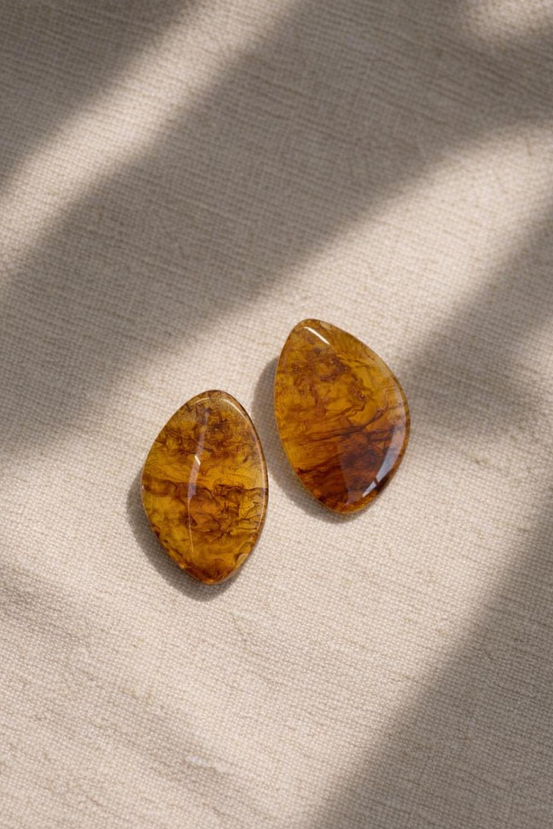 Kahverengi Ely Küpe 