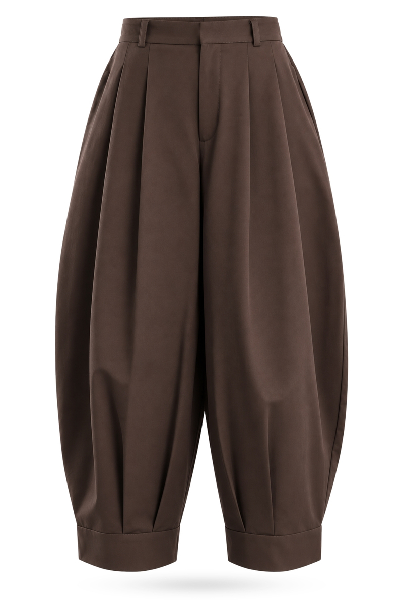 Kahverengi Pensli Barrel Pantolon 51475