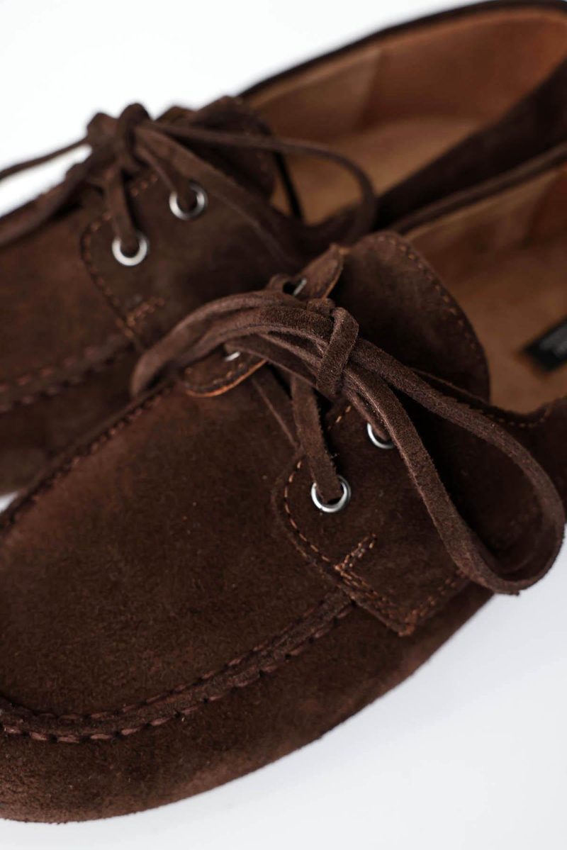 Kahverengi Süet Bağcıklı Makosen 24325