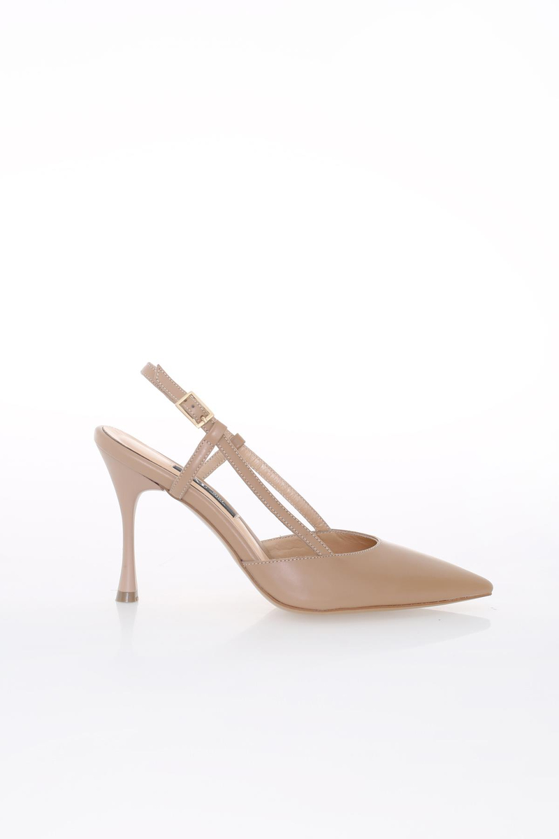 Karamel 9 Cm Arkası Açık Stiletto 38451