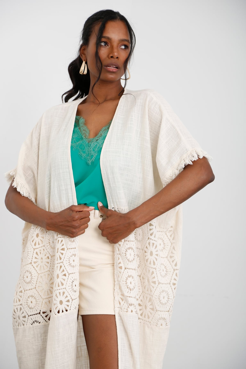 Kemik Dantelli Kimono 9154
