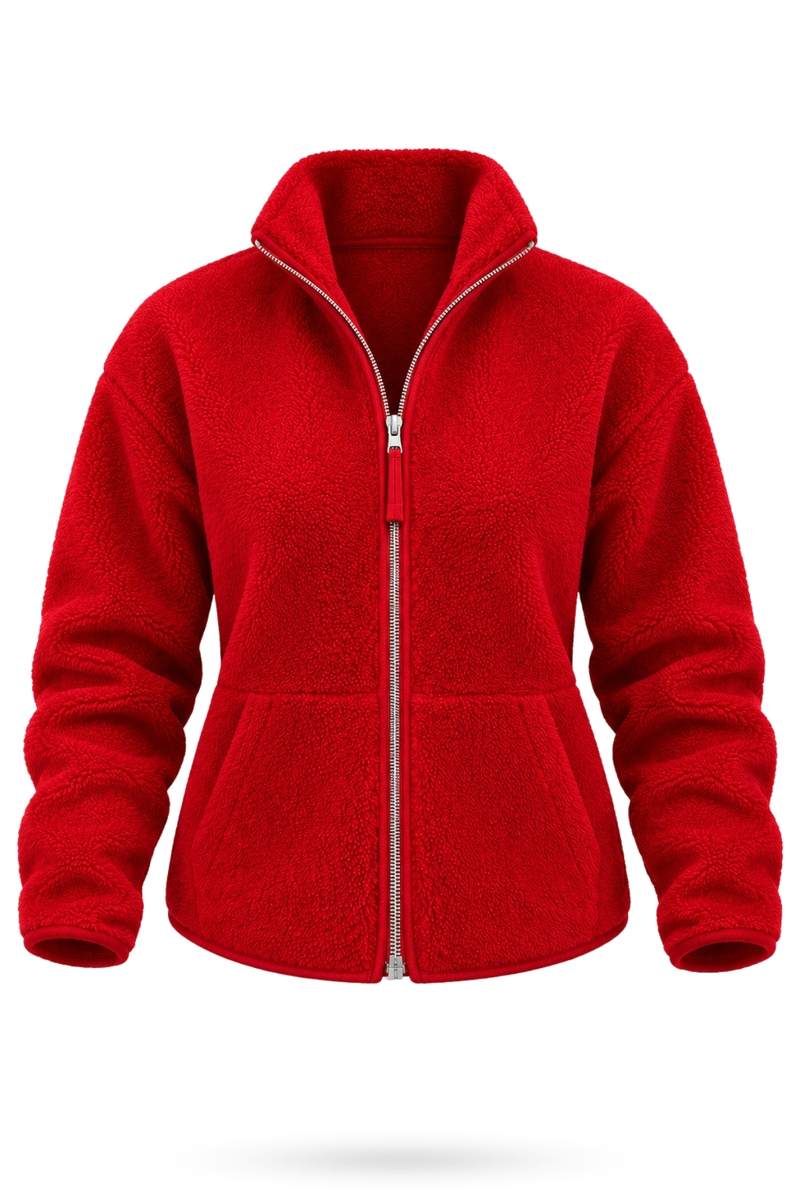 Kırmızı Polar Ceket 23236