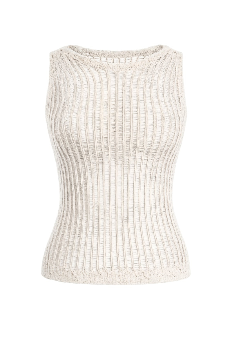 Krem Pullu Triko Bluz 4287