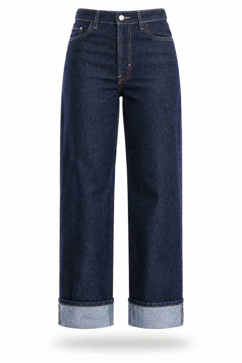 Lacivert Baggy Regular Waist Jean 