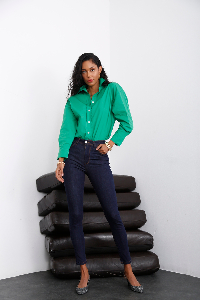 Lacivert Yüksek Bel Likralı Skinny Jean 21323
