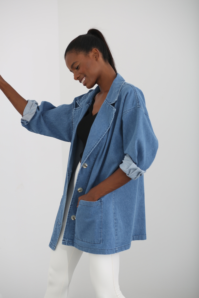 Mavi Oversize Jean Ceket 6499
