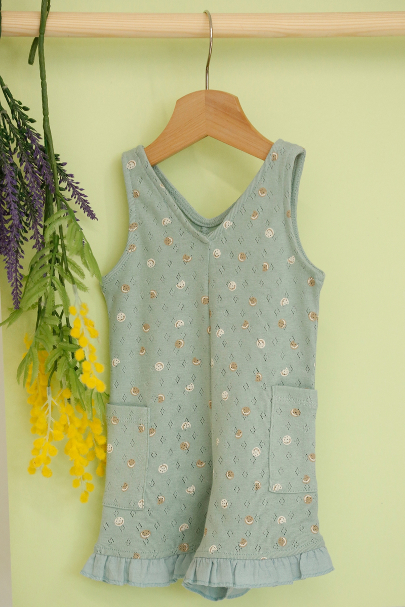 Mint Kız Fırfırlı Tulum 10034-050