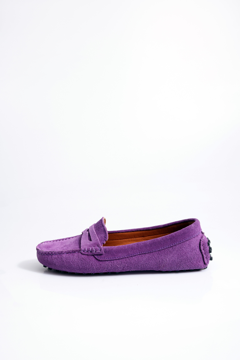 Mor Süet Klasik Loafer 