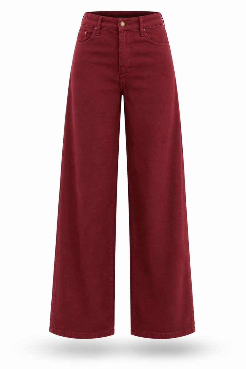Mürdüm Beli Lastikli Tensel Jean 01073