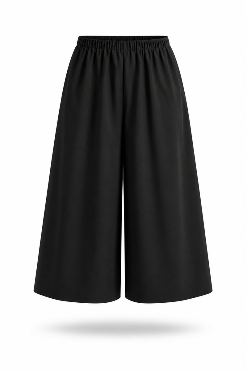 Siyah Geniş Paça Pantolon 16984