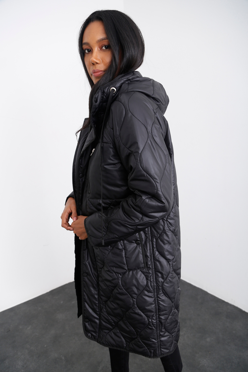 Siyah Kapitoneli Cepli Mont D89626