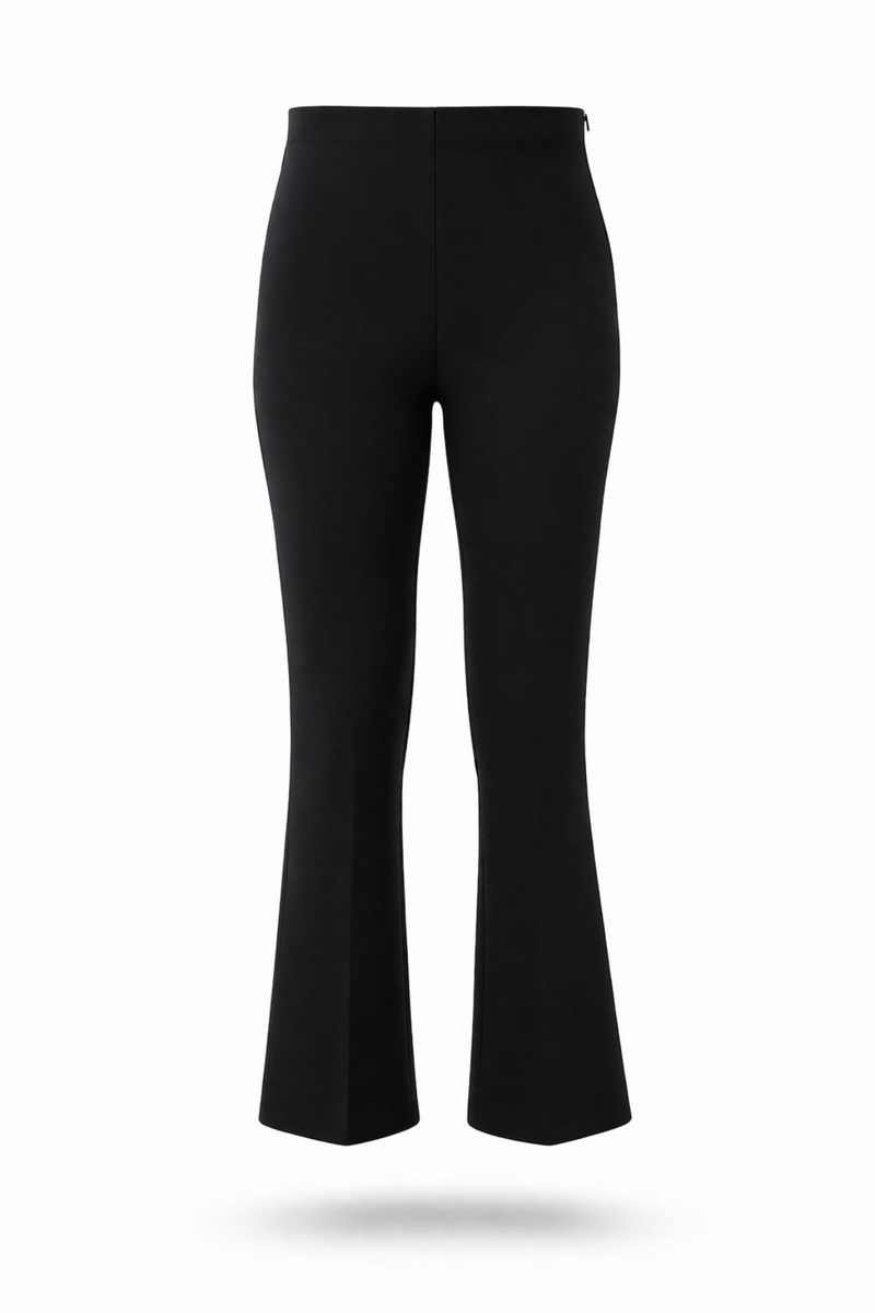 Siyah Mini Flare Pantolon 