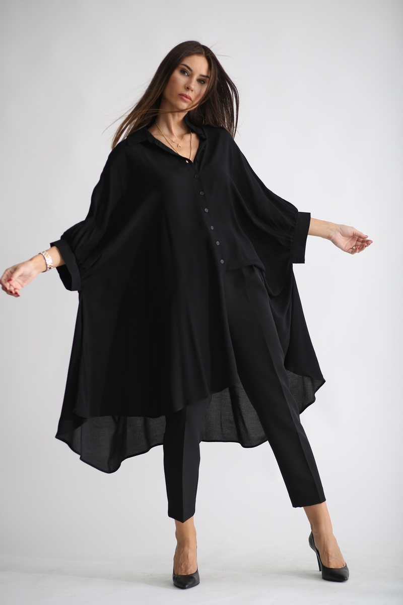 Siyah Oversize Elbise 2105