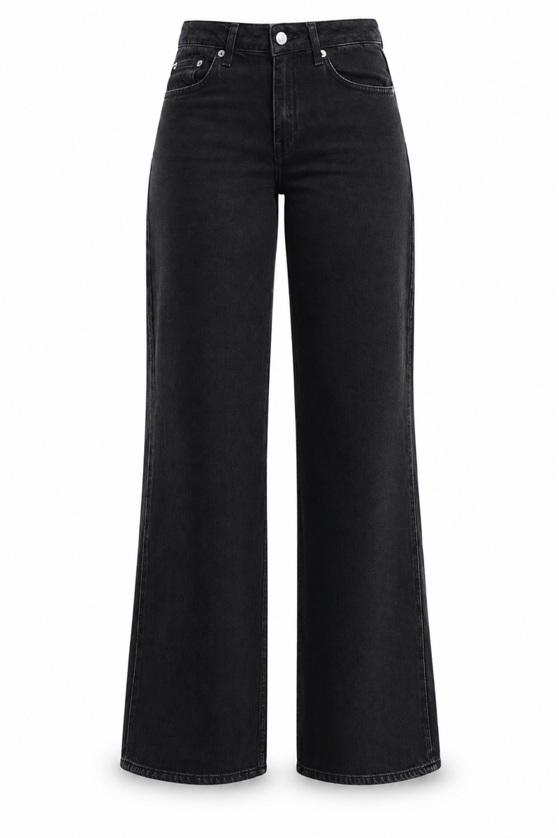 Siyah Wide Leg Jean 