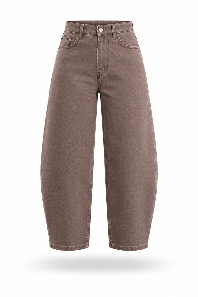 Yıkamalı Kahve Tapered Jean 0210