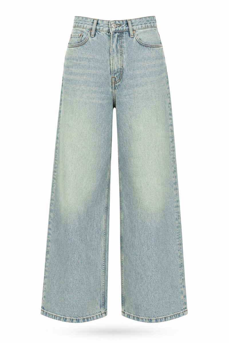 Yıkamalı Mavi Baggy Jean 